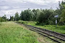 Zbliżenie na krawędź peronową przystanku