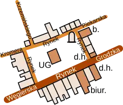 Plan przebiegu ulicy