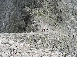 Przełęcz widziana ze zboczy Rysów