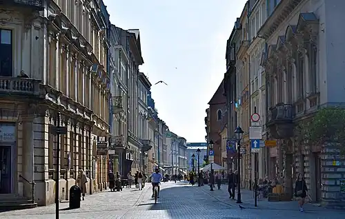 Ulica widziana z Plant (z północy)