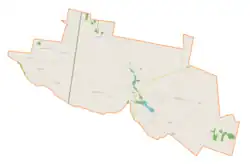 Mapa konturowa gminy Słupia, blisko centrum na lewo znajduje się punkt z opisem „Krosnowa”