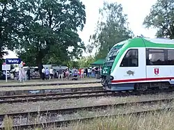 Uroczystość przywitania pierwszego pociągu