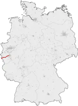 Mapa przebiegu linii kolejowej