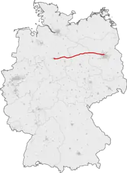 Mapa przebiegu linii kolejowej