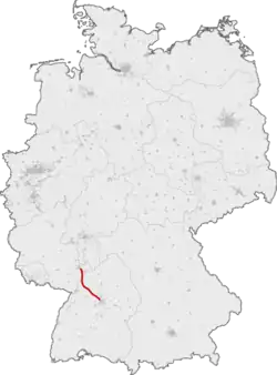 Mapa przebiegu linii kolejowej