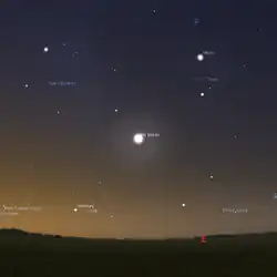 Wizualizacja supernowej SN 1054 na nocnym niebie