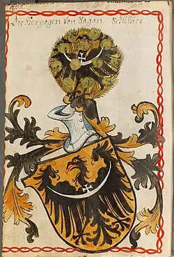 Herb księcia żagańskiego (ok. 1450–1580)