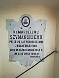 Tablica ks. Szymańskiego