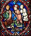 XIII-wieczny francuski witraż, przedstawiający św. Błażeja