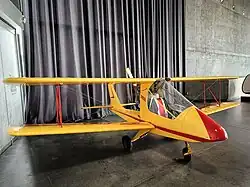 Samolot amatorski Jerzego Ostrowskiego eksponowany w Muzeum Lotnictwa Polskiego w Krakowie.