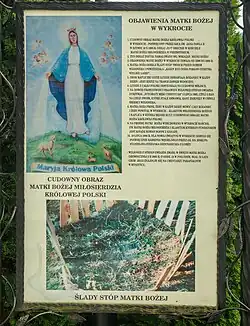 Tablica z historią objawień