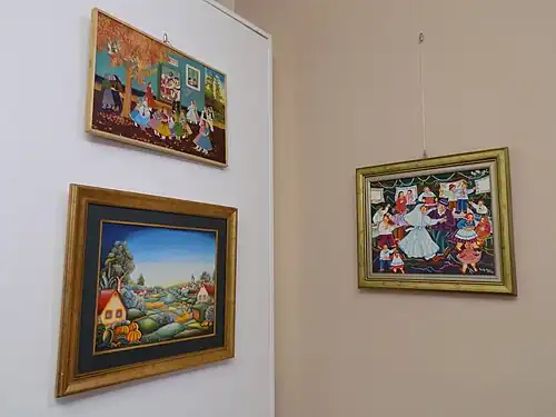 Obrazy w galerii w Kovačicy