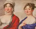 Maria Augusta z matką Amalią około 1810 roku