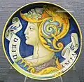 Nicolò da Urbino, talerz z popiersiem Dejdamejiok. 1525 r.info
