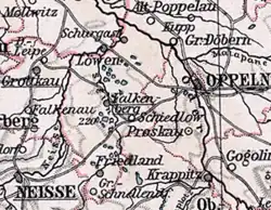 Plan powiatu Falkenberg O.S.