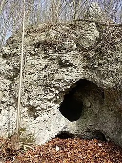 Skałka ze schroniskiem