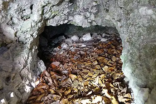 Otwór między studzienką i salką