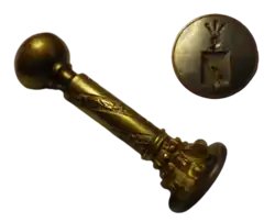 Starodawna pieczęć z herbem Dryja