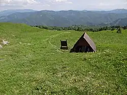 Widok z przełęczy na południowy wschód