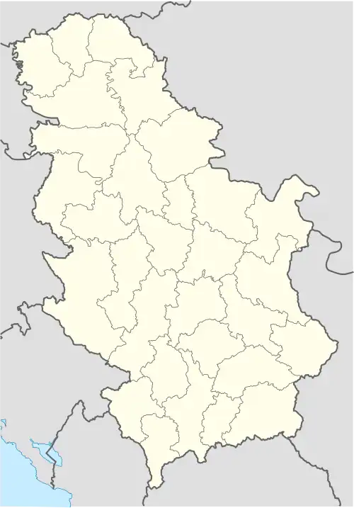 Mapa konturowa Serbii