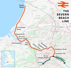 Mapa przebiegu linii kolejowej