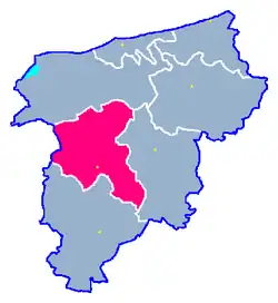 Położenie na mapie powiatu