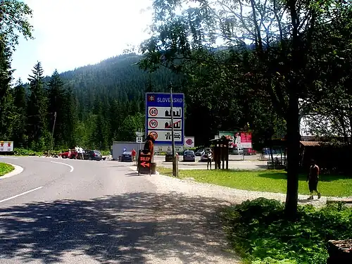 Widok od strony słowackiej (lipiec 2006)