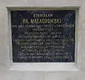 Dolna tablica grobowca Małachowskich