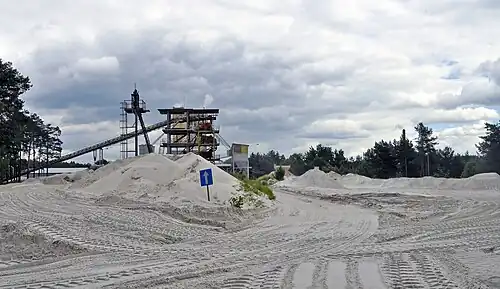 Sortownia na zachodnich terenach kopalni