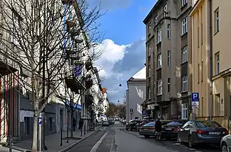 Widok z ul. Retoryka na wschód