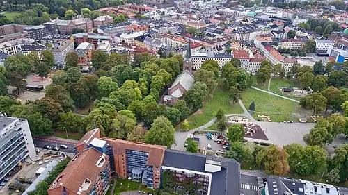 Widok z lotu ptaka, z północy