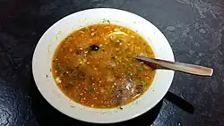 Solanka mięsna w barze ukraińskim Kalejdoskop w Krakowie.