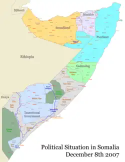 Sytuacja polityczna w Somalii na dzień 8 grudnia 2007