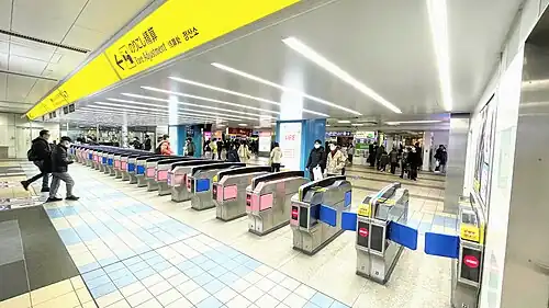 Wejście do pociągów linii Sagami