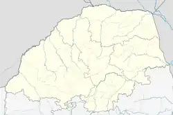 Mapa konturowa Limpopo, na dole nieco na lewo znajduje się punkt z opisem „Modimolle”