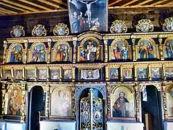 Ikonostas z XVIII wieku w cerkwi greckokatolickiej z 1833 r. pw. św. Michała Archanioła