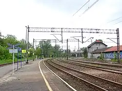 Peron stacji kolejowej Kraków Bonarka przed modernizacją (2016)