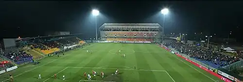 Panorama z 27 września 2013 roku (ostatni mecz przed wyburzeniem trybuny odkrytej)