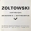 Królewska Akademia Sztuk Plastycznych, Antwerpia, 1971