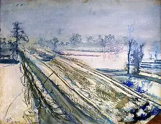 Widok z okna pracowni na Kopiec Kościuszki, 1904, Muzeum Narodowe w Warszawie