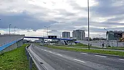 Widok w kierunku południowym od skrzyżowania z ul. H. Pachońskiego