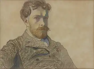 Stanisław Wyspiański, Autoportet, pastel, papier, 1903