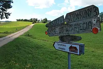 Tabliczki informujące o agroturystyce