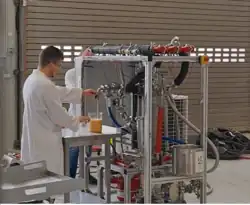 Stanowisko do pasteryzacji masy jajecznej