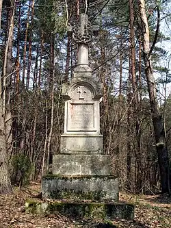 Krzyż misyjny przy fundamentach cerkwi