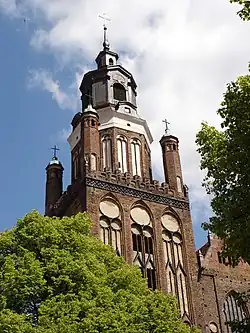 Blenda stargardzka na wieży północnej Kolegiaty NMP w Stargardzie