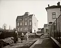 Stary Bogumin – rozkopana ul. Starobohuminská, w głębi dom przy ul. Slezskiej 131 (marzec 1939)