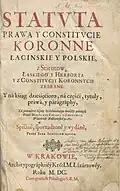 Statuta prawa i konstytucje koronne 1600