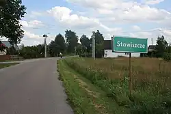 Wjazd do wsi od Czeremchy