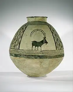 Dzban dekorowany obrazem górskiej kozy. Centralny Iran, ok. 4000–3600 p.n.e. Metropolitan Museum of Art